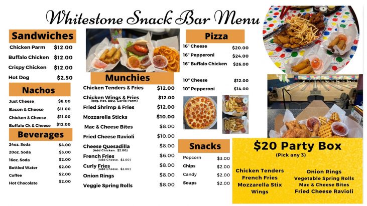 Whitestone Snack Bar Menu