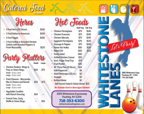 Whitestone Lanes Food Menu